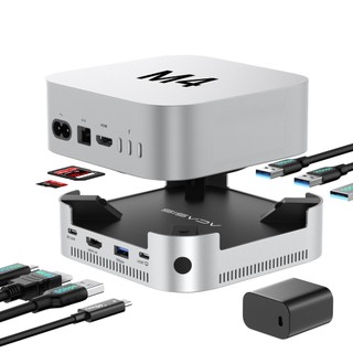 ♞,♘,♙ACASIS 10Gpbs雙盤位外接盒MAC Mini M4底座相容 Thunderbolt 4/3 擴充套件HD