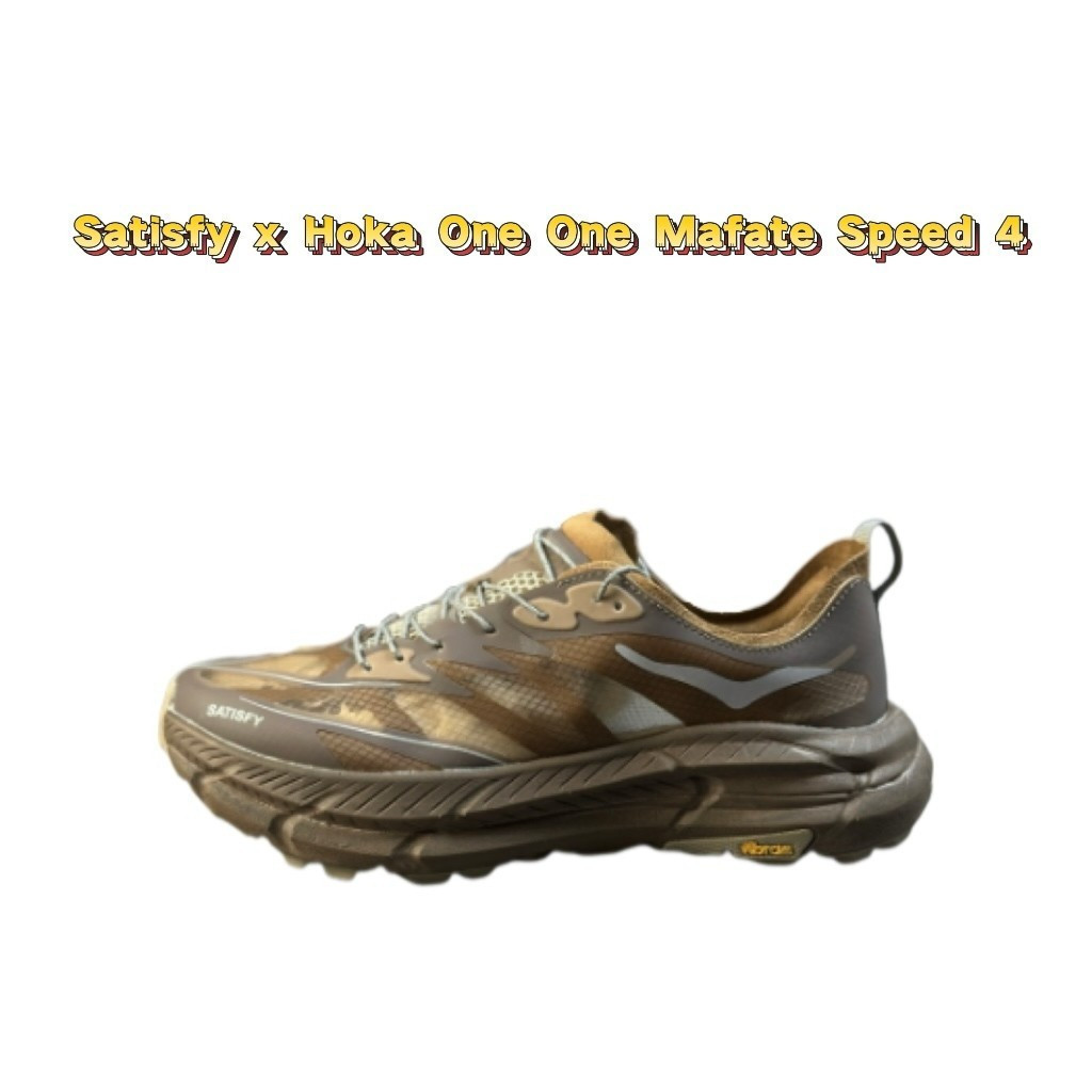 日本專櫃正版  Satisfy x Hoka運動鞋跑步鞋戶外鞋登山鞋休閒鞋厚底透氣增高減震復古老爹鞋男鞋女鞋