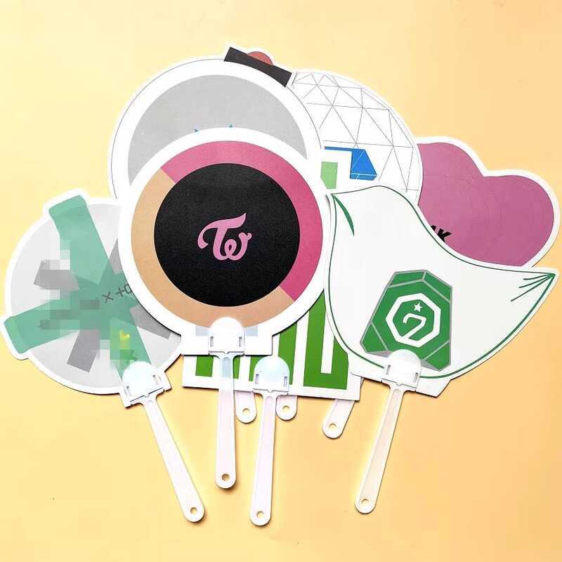 TWICE應援扇 防彈少年團 演唱會應援物 BLACK粉墨BP周邊 TWICE GOT7 NCT應援燈PVC扇子清涼手扇