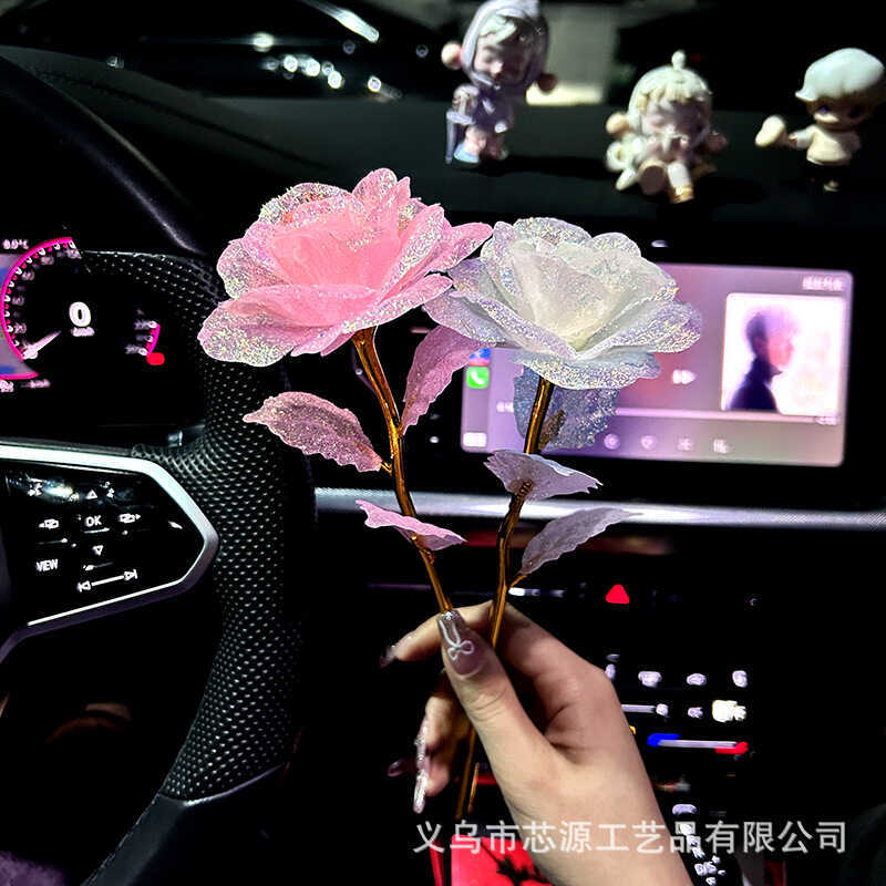 520母親節炫彩玫瑰花金箔仿真花 教師情人節禮物小禮物創意送女生