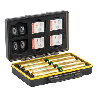 ♞,♘JJC 2合1電池盒帶記憶卡槽 可收納8節 AA 5號電池和 6 張 SD卡和12 Micro SD MSD卡