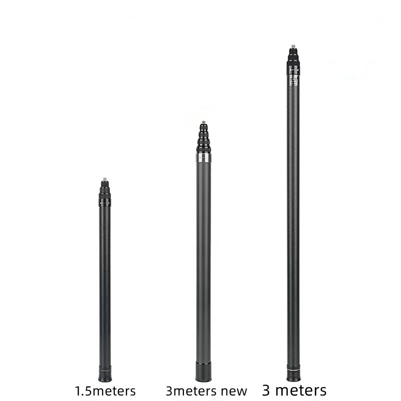 1.5m/3m 可調節隱形碳纖維自拍杆 39cm-150cm 適用於 Insta360 X4/X3/ACE Pro/Go