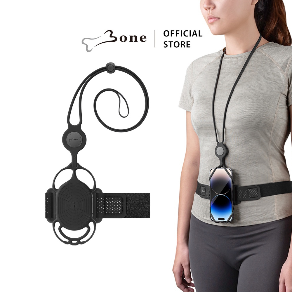 [Bone] Hike Tie Connect2:用於遠足的手機支架,帶掛繩和腰部鬆緊帶 / 通用適合 4.7"-7.2