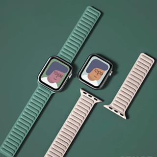 蘋果手錶Apple Watch S9 8 7 SE 6矽膠磁吸錶帶 手錶錶帶 iwatch 9代 蘋果錶帶 磁力錶帶