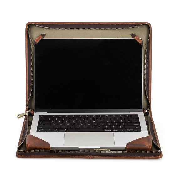 Hiram 皮包適用於 13.3 英寸 Air M1 Mac Pro 筆記本電腦真皮 13.3 英寸筆記本電腦保護拉鍊手