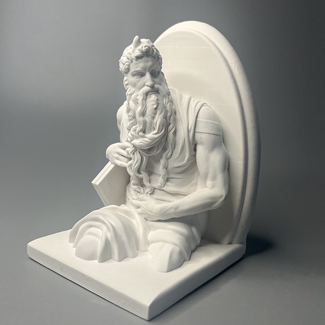 【文青福利社--博物館系列】摩西人物雕塑藝術品石膏像雕塑 擴香石 創意個性桌面擺件 小眾禮品 美術教具模型