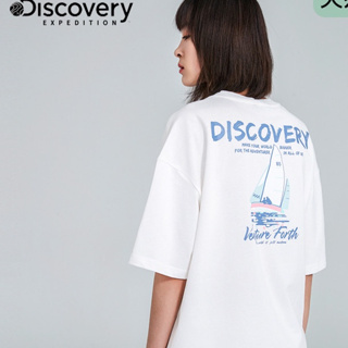Discovery港風t恤男短袖上衣女ins潮寬鬆daji80073