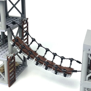 2色吊橋 哨兵圍欄 積木建築模型 軍事場景 拼裝DIY玩具 兒童教育 城市 建築 街景
