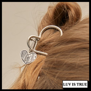 LUV IS TRUE PO HEART PIN SILVER 心形 銀色 髮夾 韓國發貨