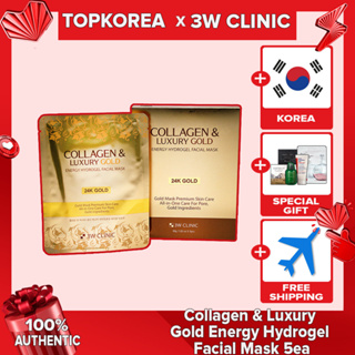 Gold Energy Hydrogel Facial Mask 5es★3w診所★膠原蛋白和奢華黃金能量水凝膠面膜T