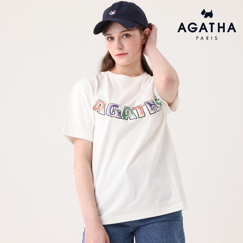 AGATHA PARIS - 彩色塗鴉LOGO短袖T恤 AGT136-107 明星同款 法國名牌 專櫃正品
