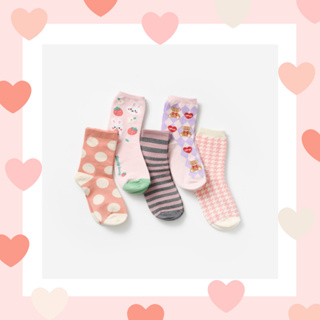 [時尚襪子] 韓國高品質純棉時尚襪子/舒適休閒長腳踝/圓點條紋可愛-粉色