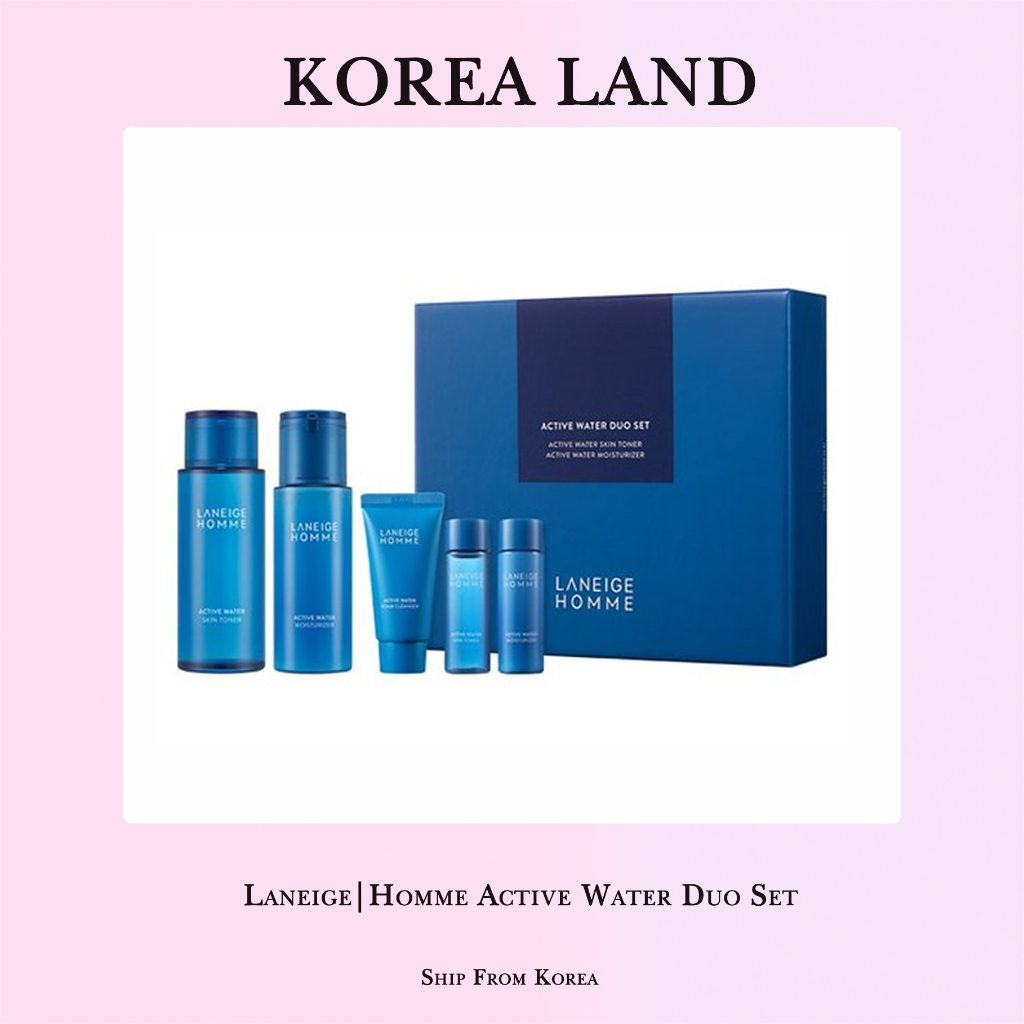 LANEIGE 蘭芝 | Homme Active Water Duo Set (180ml 爽膚水 125ml 精華)