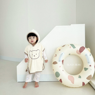 [韓國 Baby & Kids Fashion] BEBETOMATO 可愛小熊浴袍/沙灘巾斗篷 (1~6Y)