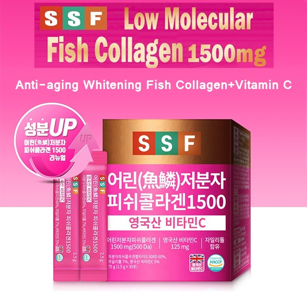 [SoonSooFood] Ssf 魚膠原蛋白 1500mg+維生素 C 30 包/粉棒/送禮/維生素 C/膠原蛋白