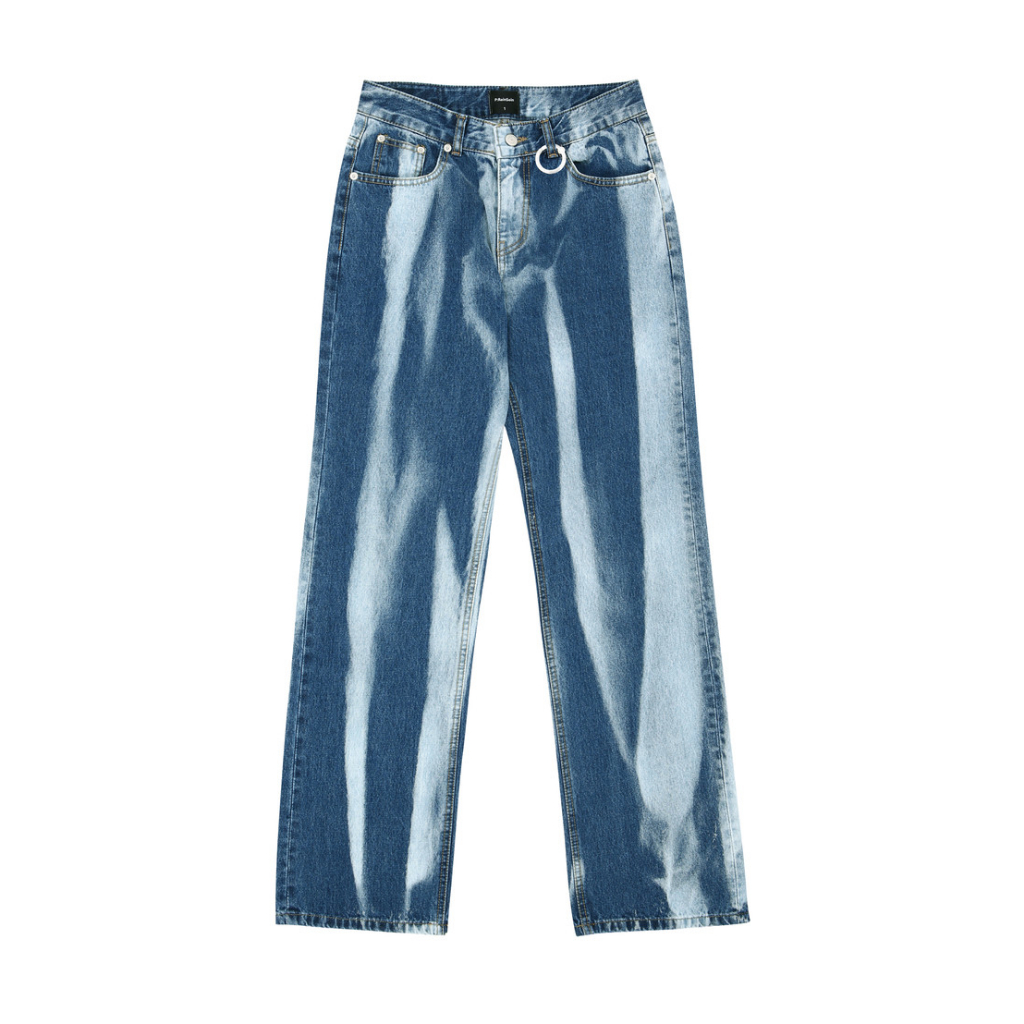 Reinsein Washing Pattern Denim Pants