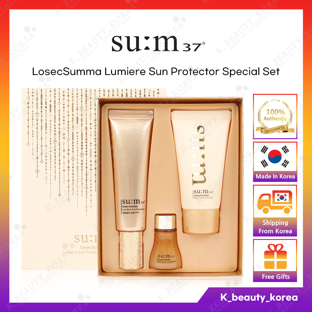 [SU:M37] Sum37 LosecSumma Lumiere 防曬霜 50ml 特別套裝 [選項] / 面部防曬防