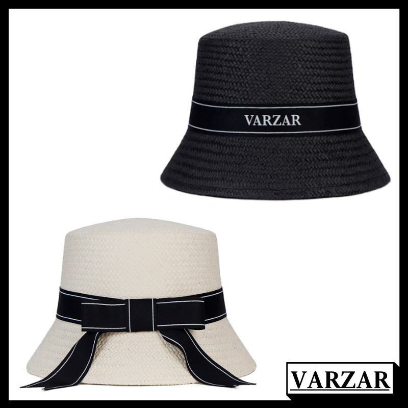 VARZAR Ribbon Paper Bucket Hat 漁夫帽 韓國發貨