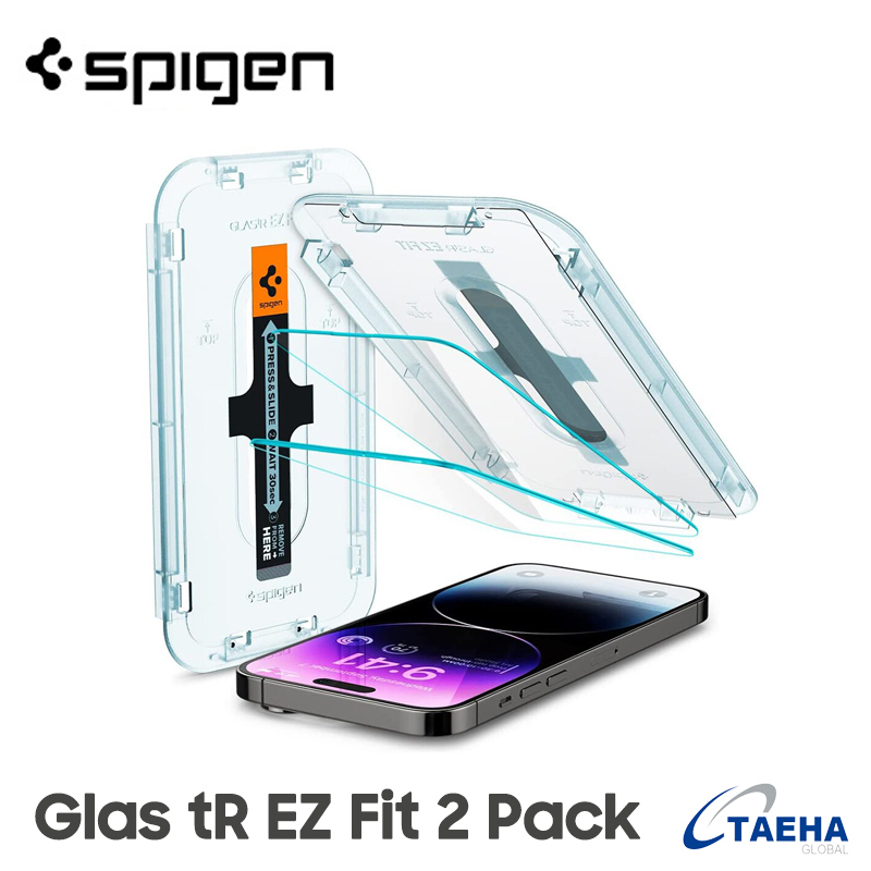 SAMSUNG Spigen 三星 Galaxy S23 Plus 屏幕保護膜 Glas tR EZ Fit 2 件裝