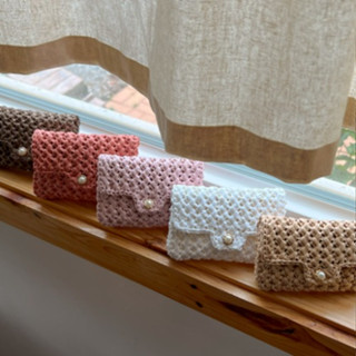 Mongchi 針織鉤針字母的 DIY KIT Yarn Blossom 卡片錢包包