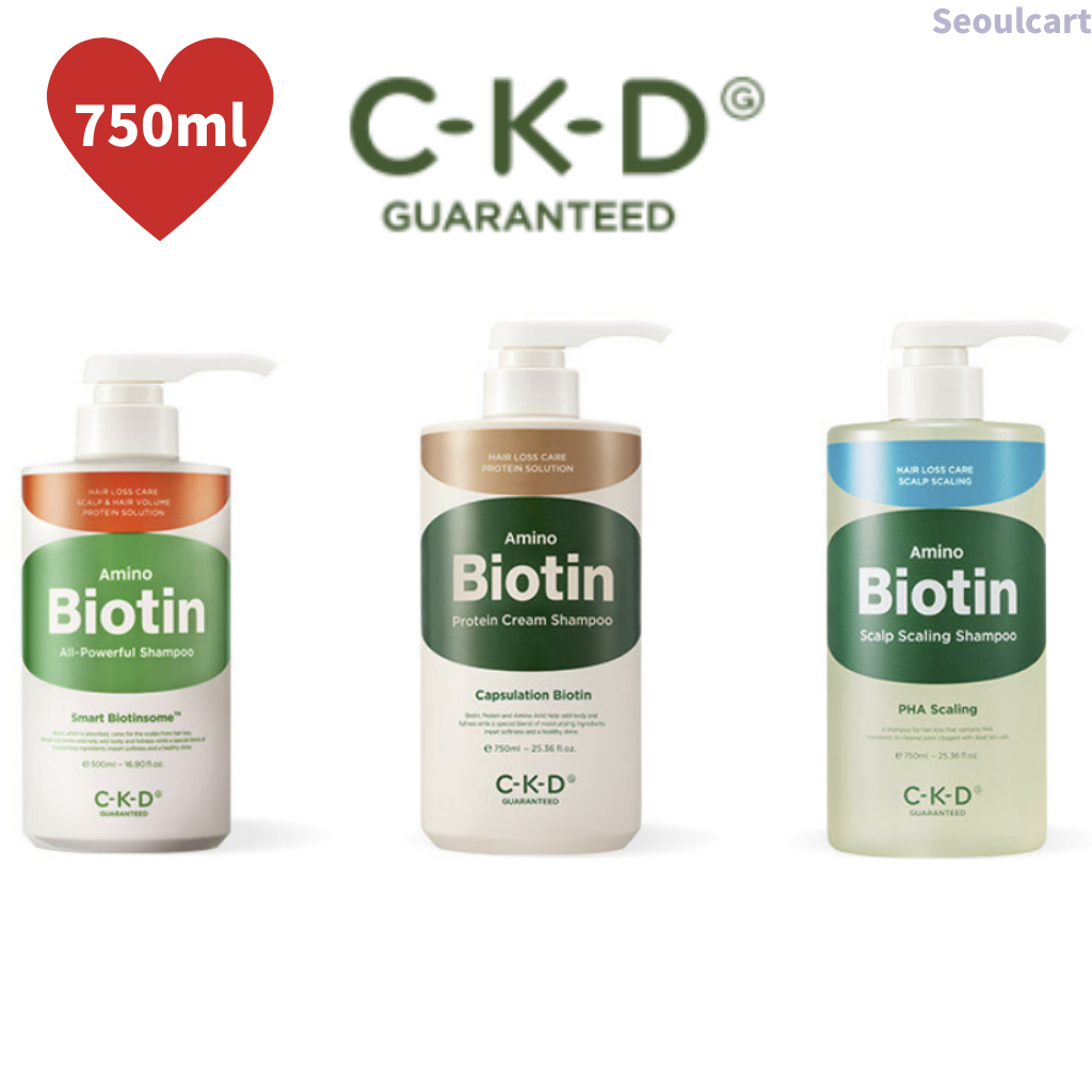 [750ml] Ckd, Amino Biotin 頭皮除垢洗髮水,PHA 除垢,蛋白質霜洗髮水,750ml