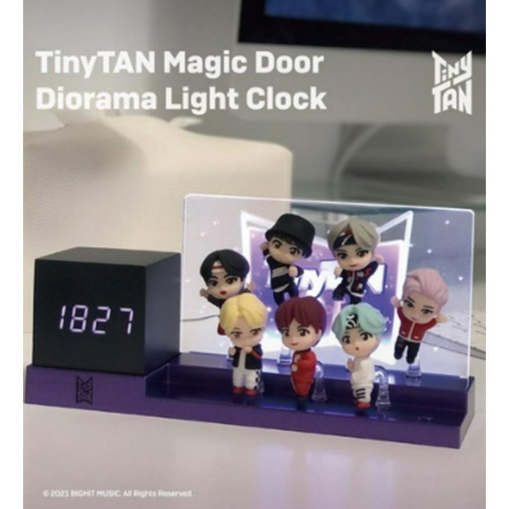 Bts Tinytan LED 時鐘麥克風水滴圖台鐘情緒燈照明鬧鐘 BTS 商品