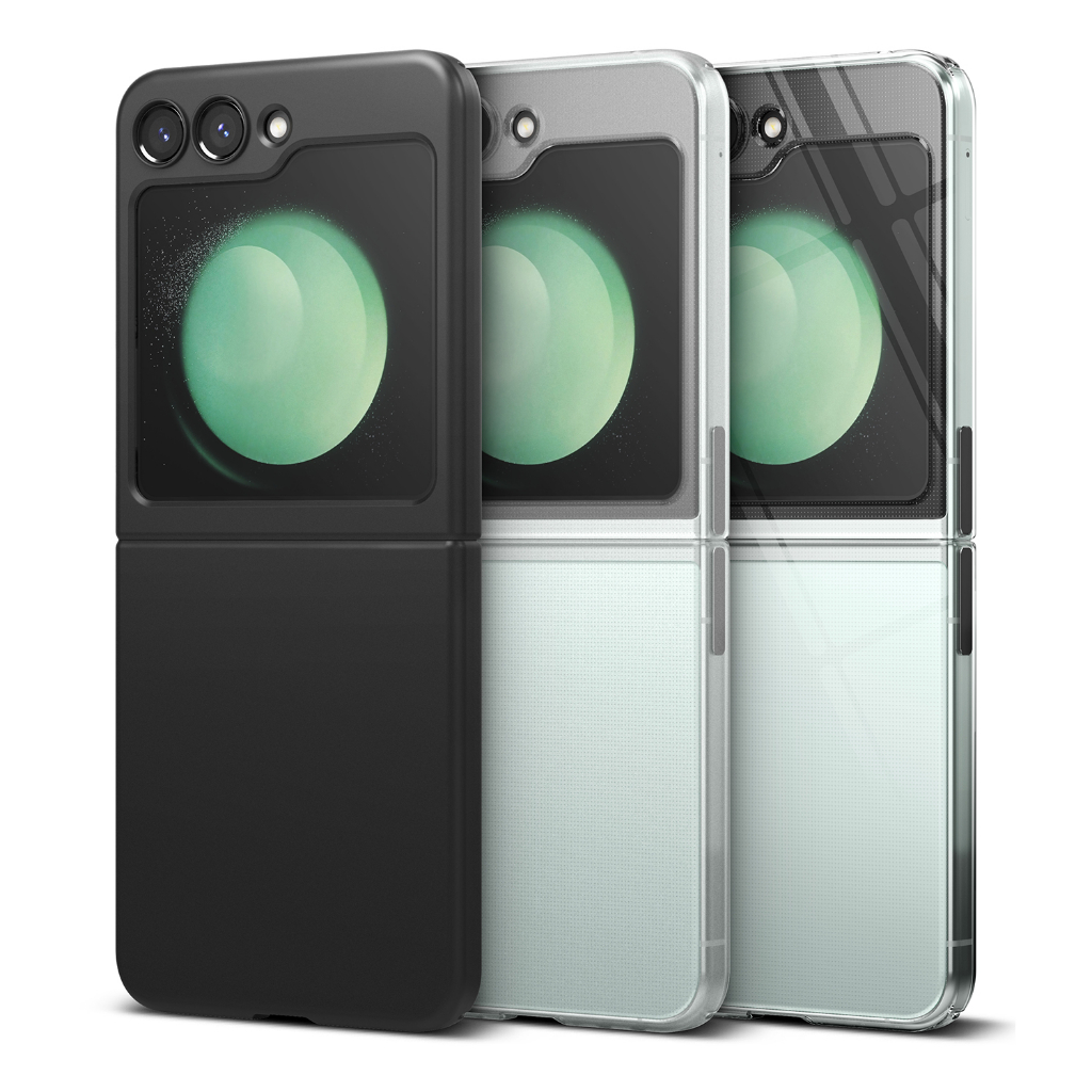 Ringke Slim 超薄防刮手機保護殼 硬質PC 抗黃變 透明 啞光 黑 Galaxy Z Flip 5