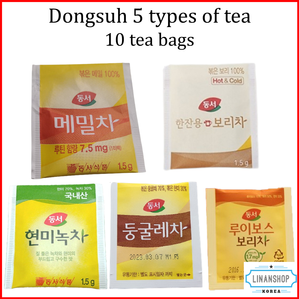 [Dongsuh] 韓國茶5種10T / 玄米绿茶 / 玉竹茶 / 喬麥茶 / 路易波士大麥茶 / 紫玉米鬚茶