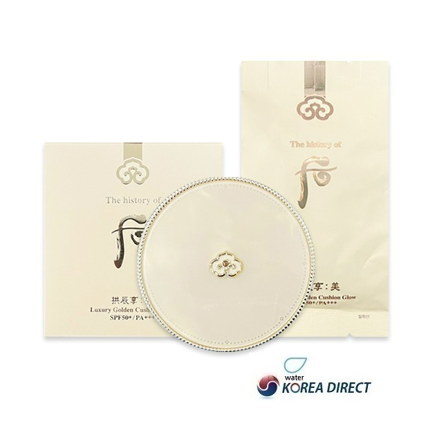 韓國 WHOO 后拱辰享 美奢華黃金氣墊霜 正裝+替換芯(SPF 50+/PA+++) 美白、抗皺、防曬