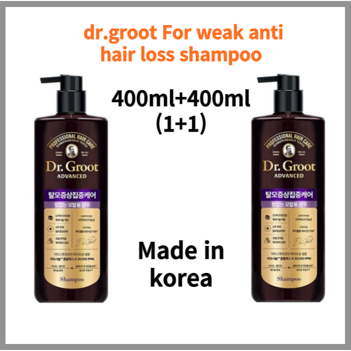 Dr.groot for weak hair 抗脫髮洗髮水 (1+1)400ml+400ml 2set 韓國去屑護理富含