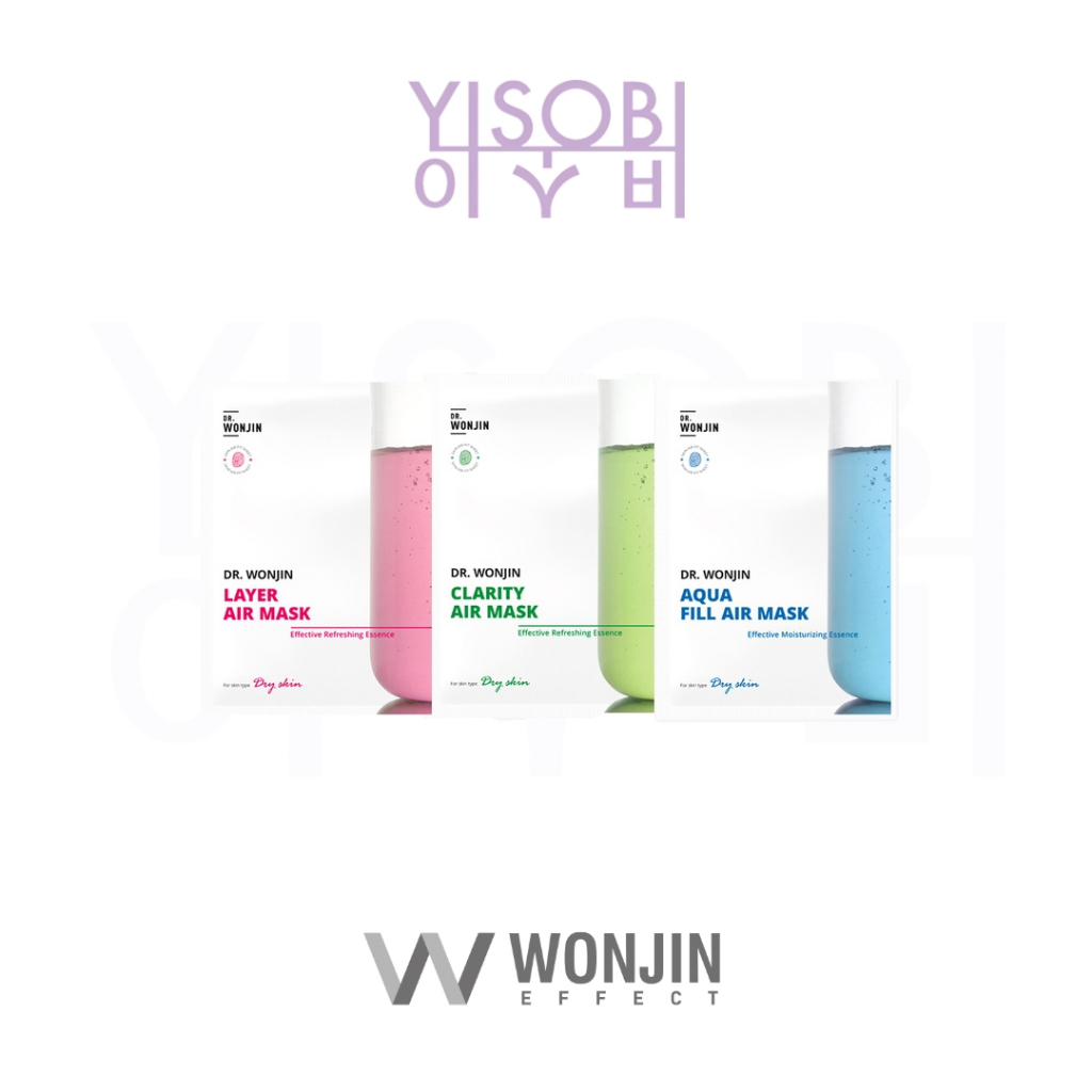 [Dr.Wonjin] 面膜包 10EA(粉色胜肽緊緻、綠色積雪草、藍色小分子保濕)