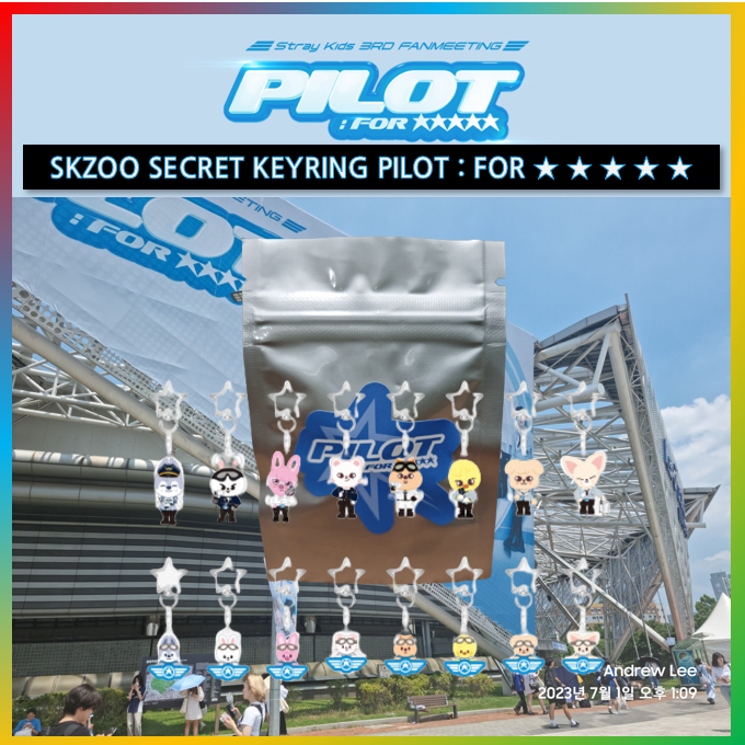 Stray Kids SKZOO SECRET KEYRING - 'PILOT : FOR ★★★★★