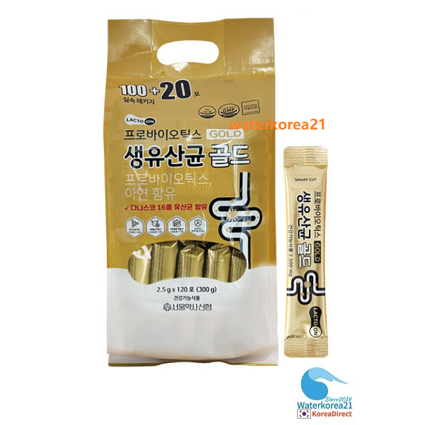 韓國 首爾新協LACTO Probiotics益生菌 gold+鋅2.5gx120包/酸奶味 /全家款