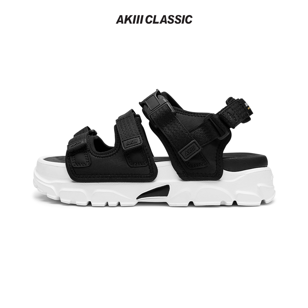 【AKIII CLASSIC】 雙魔鬼氈黑白涼鞋 Granada_Black White | 輕盈 柔軟 機能