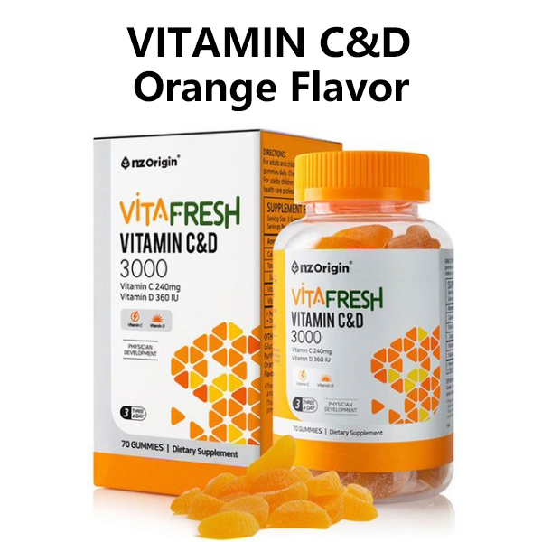 [NZ Origin] Vitafresh 維他命 C&amp;D 3000 (3000mg*70)210g 橙味果凍