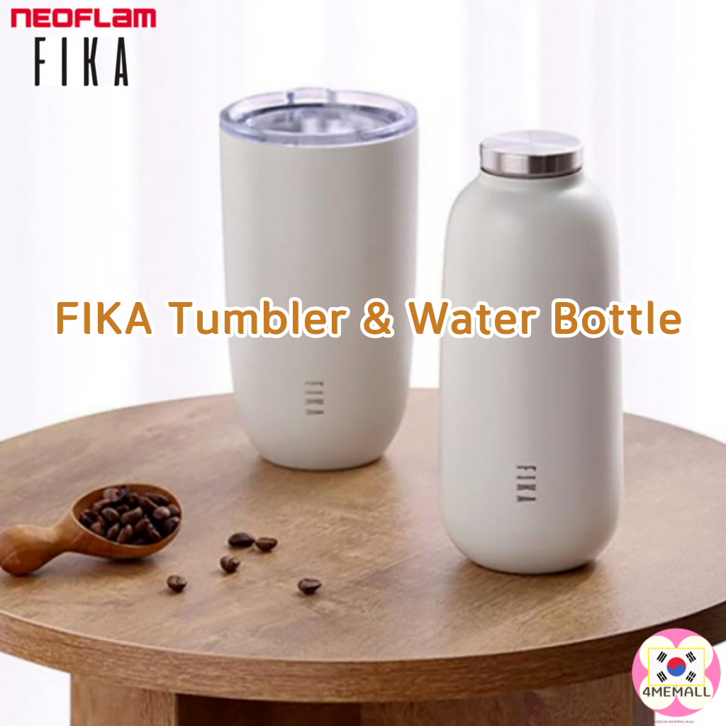 Neoflam FIKA 圓形瓶橢圓形 400ml 1P,FIKA 平蓋玻璃杯 500ml 1P 水瓶