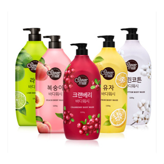 [Shower Mate] 沐浴露 1200ml(2包)/清潔棉、蔓越莓、桃子、香茅和青檸