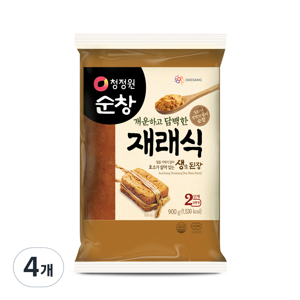 Chungjungone 孫昌傳統豆瓣醬 Doenjang 900g x 4 包來自韓國