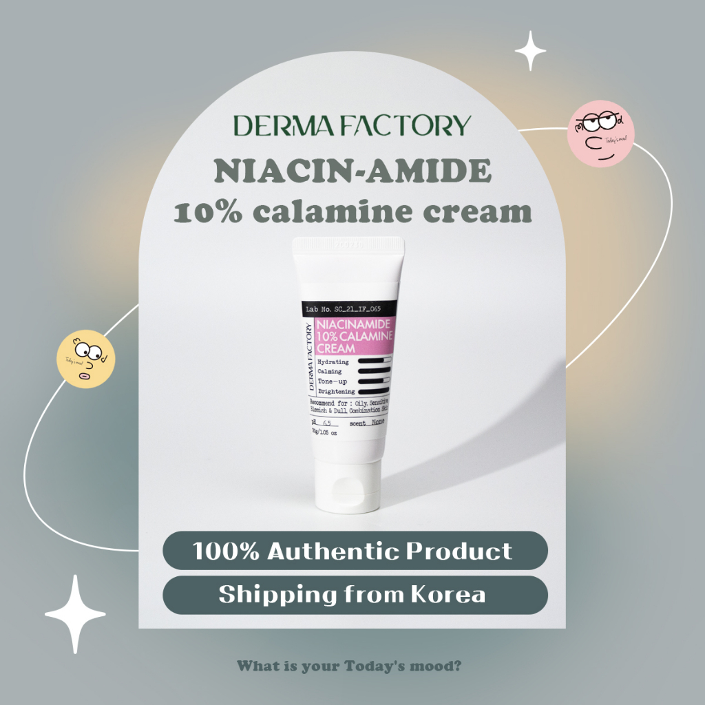 [Derma Factory] 煙酰胺 10% 爐甘石霜 30g | 韓國皮膚鎮靜傳明酸美白護膚dermafactory
