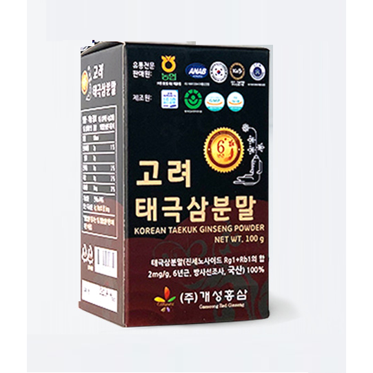 韓國 6年根高麗太極蔘 粉末100% 100g