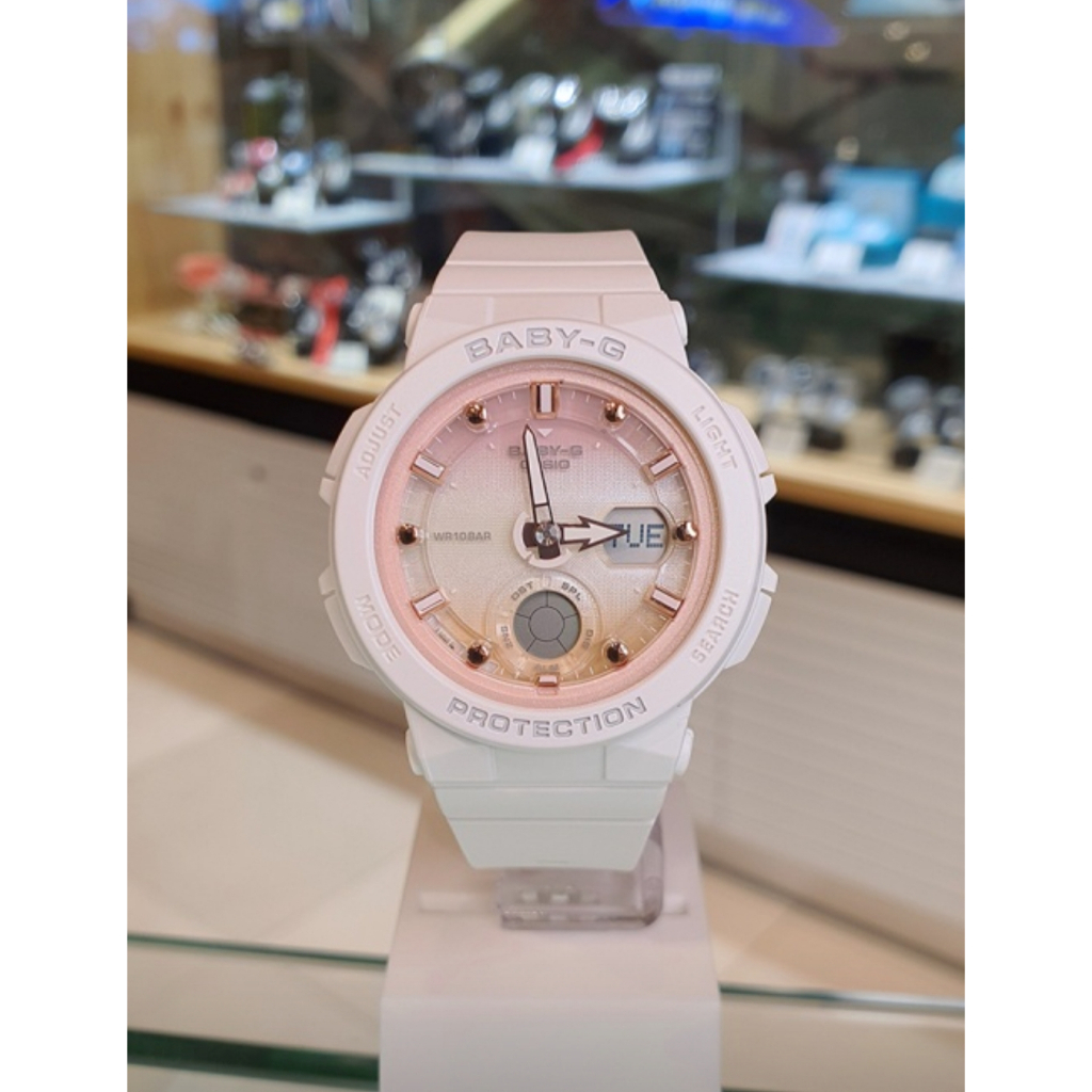 韓國系g shock baby-g 白色粉色時尚女士手錶女士手錶