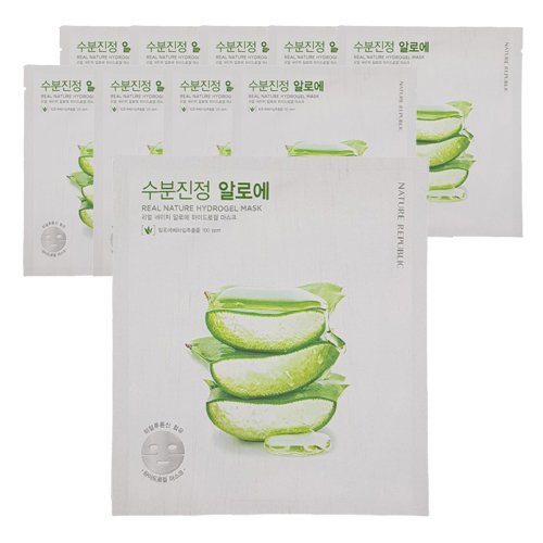 Nature Republic Real Nature 水凝膠面膜蘆薈葉提取物 10ea