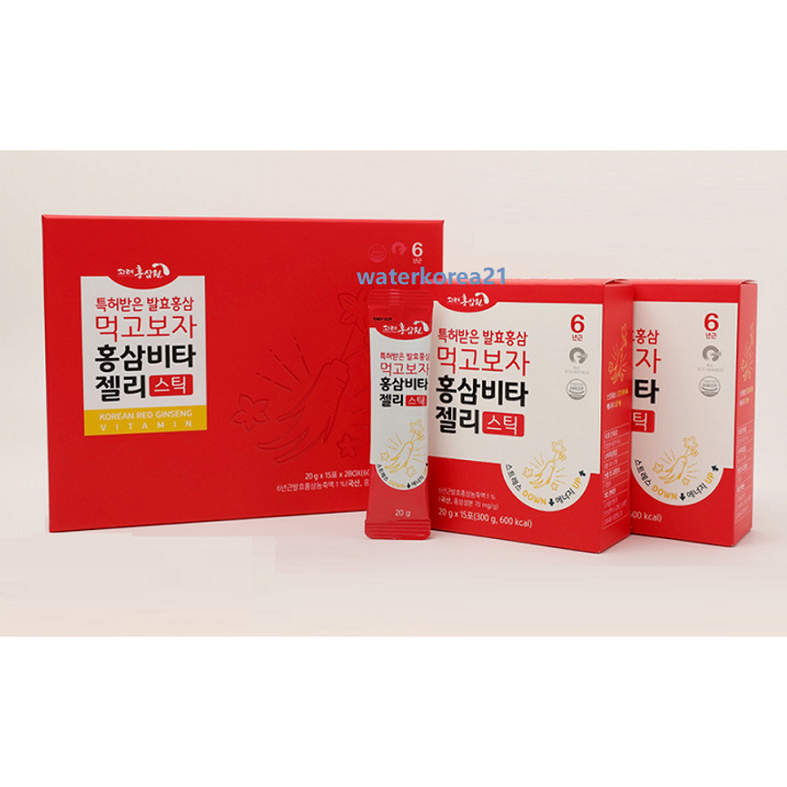 韓國 高麗紅蔘元 紅蔘維他命果凍條 20g X 30包