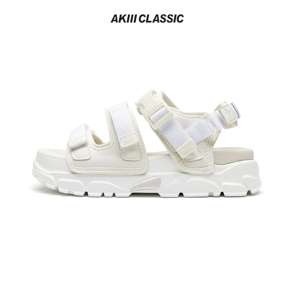 【AKIII CLASSIC】 雙魔鬼氈全白涼鞋 Granada_Triple White | 輕盈 柔軟 機能
