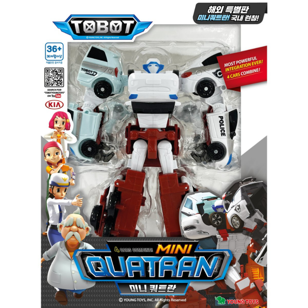【YOUNG Toys】tobot 4 汽車組合迷你全能變形機器人