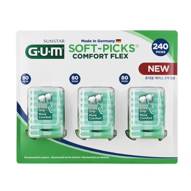 Gum Soft Picks Comfort Flex 80ct x 3pack 套裝 - GUM 一次性牙間刷 Com
