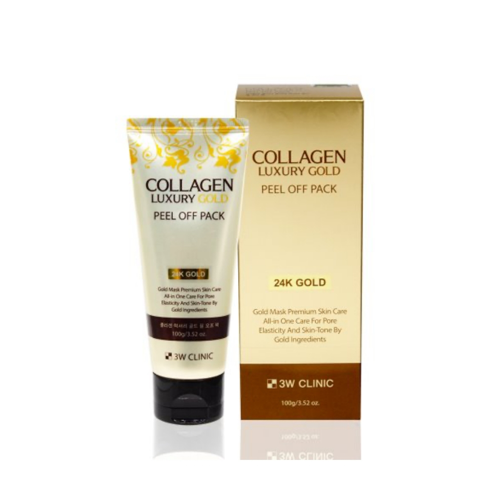 3w clinic  膠原蛋白奢華 黃金去角質面膜 collagen luxury gold peel off pack