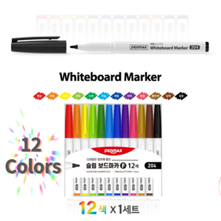 [韓國] 12colors 白板記號筆 1~2mm 細子彈點書寫小字符字母