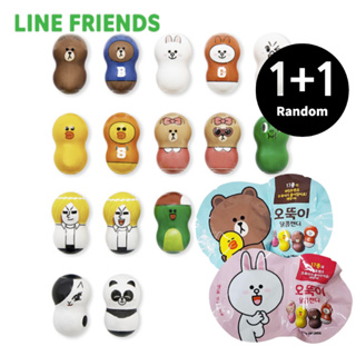 [Line Friends] 隨機(1+1) Roly Poly 帶糖果 17 字隨機 Roly Poly 膠囊玩具