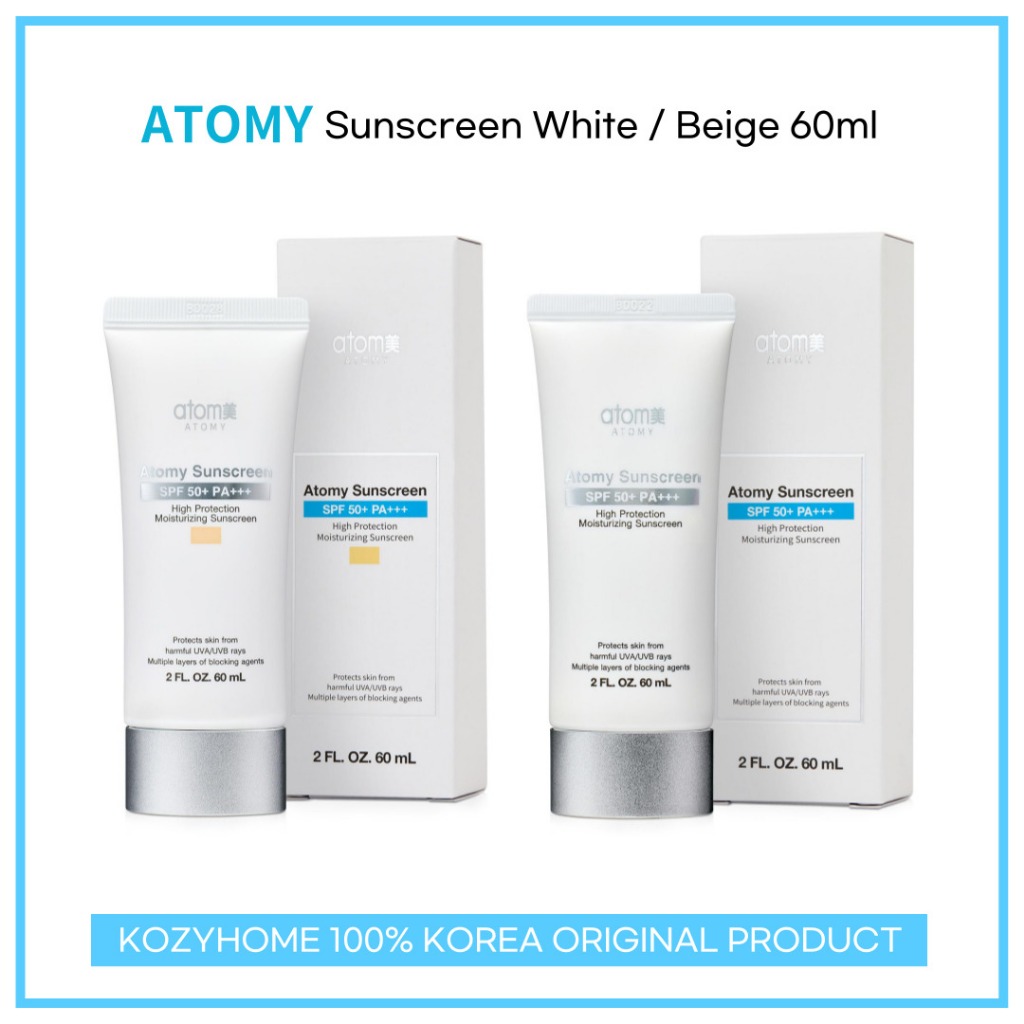 韓國 Atomy 艾多美 SPF50+ PA+++ 防曬霜 防曬乳液 防曬霜 裸膚 sunscreen 60ml 白色